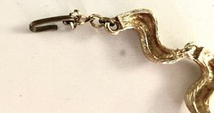 Unique Unbranded Ribbony Brushed Gold Tone/w Creamy White Enamel Choker
