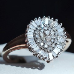 10k yellow gold ring 1.15ct natural diamond size 7.5 vintage handmade 3.1g #5380