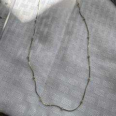 Vintage Medici Gold Tone Chain Necklace Faux Pearl Delicate Item 18”