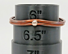 VTG Sterling Signed Cuff Bracelet 2.5in Unisex Solid Stacked Tube 15g Bead
