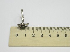 Vintage USSR sterling silver ring 875 star, nephritis, 2,57 gr, ring size 6,5.