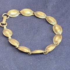 Vtg Sterling Silver Panel Bracelet 6.03g Fine Jewelry 7.25″ Fold Over