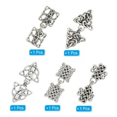 5 x Cloak Clasp Set Alloy Vintage Sweater Clips Retro Cardigan Buckles Sew