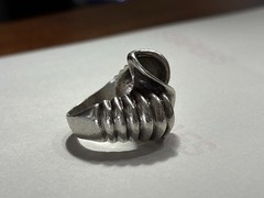 Vintage Taxco Statement Ring Sterling 925 Chunky 13.5g Brutalist Modernist 8.5