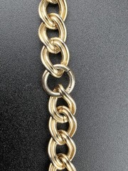 Vintage 12k Gold Filled Star Art 54″ Guard Muff Chain Statement Necklace 55 gram