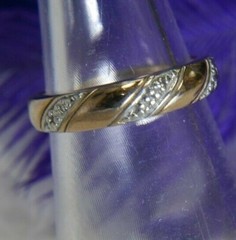 Vermeil & 0.925 Sterling Silver band estate dainty ESTATE Ring size 6