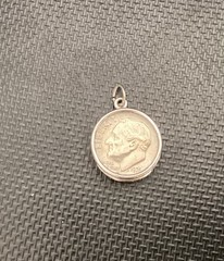 Vintage Beau Sterling Silver Mechanical Dime holder RARE charm