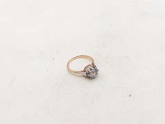 Antique 1920s $2400 Natural Aquamarine 18k Yellow Gold Platinum Filigree RIng 4g
