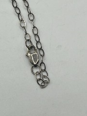 Vintage Silver Tone Cape Cod Nautical Anchor Faux Wax Seal Pendant Necklace 18”