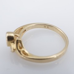 14k Tanzanite Diamond Cocktail Ring Yellow Gold Natural Size 8 RG4927