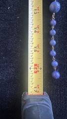 Signed Miriam Haskell Blue Bead Necklace Vintage