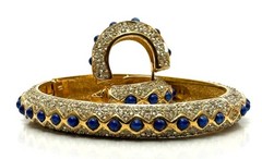 Vintage couture Kenneth lane bracelet and earrings