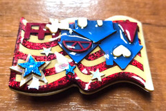 House Pins by Lucinda USA Patriotic 4th of July American Flag Pin / Brooch