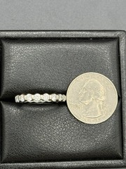 Vintage Sterling Silver Cubic Zirconia Eternity Band Ring Size 7 E20