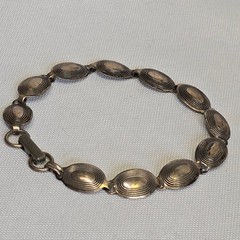 Vtg Sterling Silver Panel Bracelet 6.03g Fine Jewelry 7.25″ Fold Over