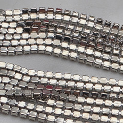 Crystal Fringe Tennis Drop Earrings Silver Tone Chandelier Vintage 2.5 in