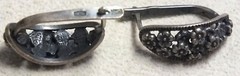 Beautiful Vintage Sterling Silver Flower Motif Earrings
