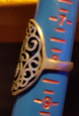 SHIPS FREE ~~ 1980’s Chunky Metal Reticulated Size 8 Ring