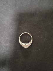 Vintage Mine Cut Diamond Ring 14K White Gold Art Deco Period