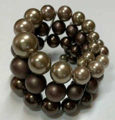 Vintage Taupe Brown Stretchy Bracelet One Size Fits All
