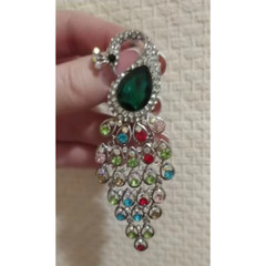Vintage Style Peacock Bird Blue Rhinestone Crystal Cyan Bird Brooch Pin Pendant