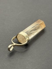Vintage Sterling Silver Rutilated Quartz Pendant Crystal G20