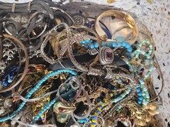 HUGE 8 Lbs Jewelry WEARABLE Lot Tangled Unsearched TREASURE