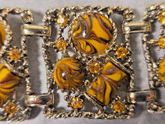 Vintage Mid Century SELRO/SELINI Costume Jewelry Set Bracelet & Earrings