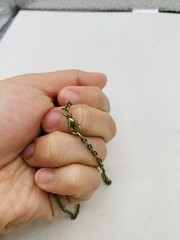 Vintage Bronze Tone Lovebird in Gilded Cage Dove Heart Lock Key 18 in Necklace