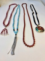 Vintage Costume Jewelry Bundle Of 9 Necklaces 1960s 1970s 1980s 1990s Y2K