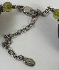 Vintage Robert Rose Resin Green Beaded Adjustable 21 in Necklace