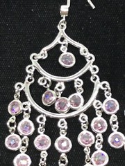 Vintage 925 Sterling Silver Pink Topaz Cubic Zirconia Earrings Stunning!