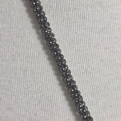 Gunmetal Gray Hammered Metal Heart-Shaped Leaf Pendant Necklace