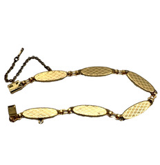 Vintage Roman Damascene Bracelet Maker signed IA Excellent Condition / Free Ship