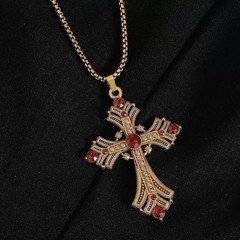 Large Vintage Gothic Cross Necklace