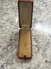 Rare Antique Leather Stick Pin Presentation Box Jewelry Case Germany