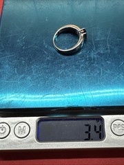 STS vintage London blue topaz cz Sterling Silver Ring 925 Size 7