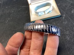 NICE UNUSED VINTAGE 50’s ERA ELCO STERLING ID BRACELET W/ORIGINAL BOX