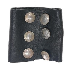 Vintage Sterling Bowguard bracelet with huge turquoise silver mercury dimes