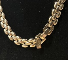 Vintage Signed Revlon Gold Tone Necklace 18”