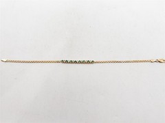 $5000 1.75ct AAA+++ Colombian Emerald VS G Diamond 14k Yellow Gold Bracelet 3g