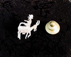Vtg 800 Silver Nasreddin Hodja Riding Donkey Backwards 800 Silver Tie Clasp EUC