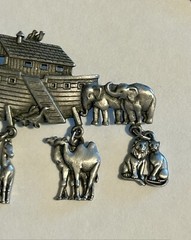 Vtg 3 Brooches JJ Signed Noah Ark Designer Don Lin, JJ & AJC Religious Vintage