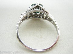 1.65ct OLD EUROPEAN CUT BLUE DIAMOND SOLITAIRE ring PLATINUM NATURAL DIAMONDS