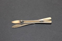 Vintage Sterling Silver 925 Skiing Ski Brooch Pin