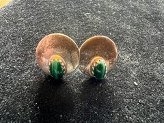 Lot 8 Vintage Sterling Silver Turquoise Onyx , etc Studs & Small Earrings