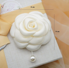 Silk Rose Flower Pin Brooch by – COLOURFUL Floral Brooch Pin, Handmade Gift Ide