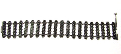 Vintage Etruscan Revival 800 Silver Panel Filigree Bracelet 6.5″ -30.8g