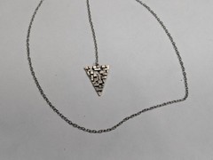 Upside Down Triangle Pendant Choker Necklace Geometric Hipster Chain Charm