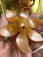 Vintage 24 Inch Lucite Flower Necklace